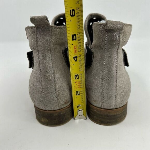 Musse & Cloud Light Gray Silver Perforated Leather Ankle Booties Size 40 (US 9) - Picture 10 of 14